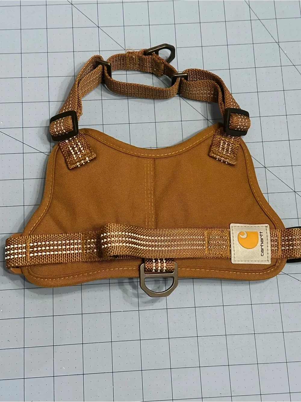 Carhartt Tan/Brown Canvas No-Pull Dog Harness with Reflective Stripe